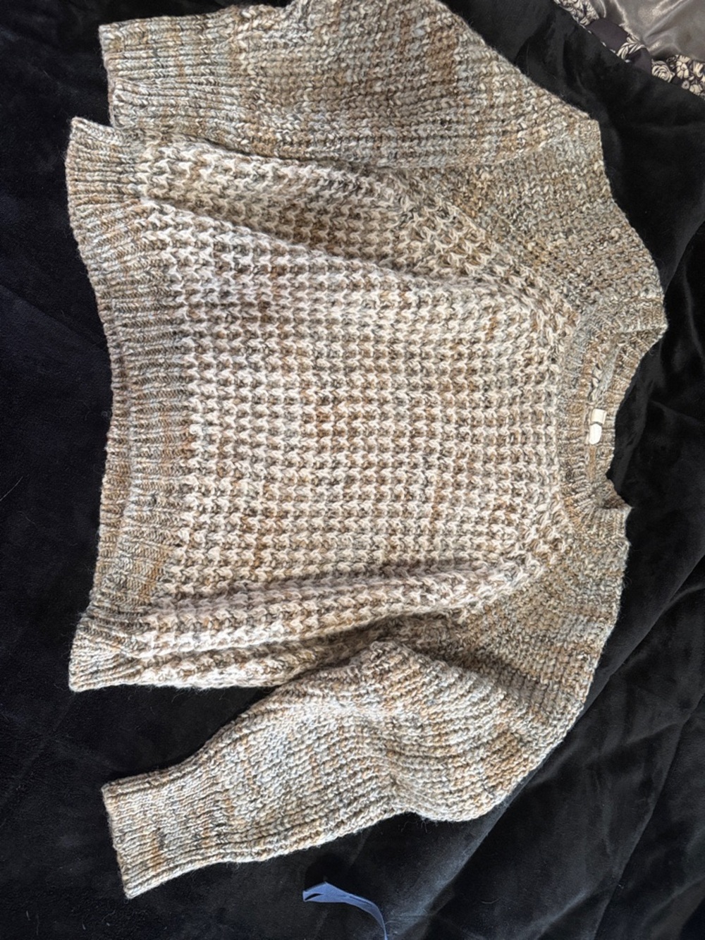 Moth Marled Cream and Brown Crewneck Sweater